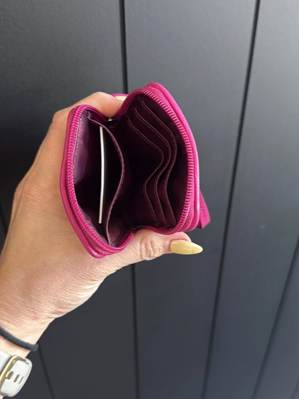 COACH Hot Pink Leather Wristlet Pouch